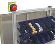 Work Cell Call Light helps keep parts bins stocked.