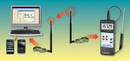 Wireless Transceivers send instrument readings to computer.