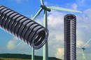 Corrugated Cable Tubes protect wind turbine cables.