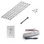 LED Strip Lighting offers adjustable color temp, brightness.