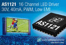LED Driver offers 12-bit PWM, dot correction, and diagnostics.