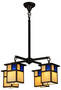 Handcrafted Chandelier enhances commercial decor.