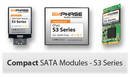 Compact SATA Modules offer low-power operation.