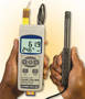 Handheld Data Logger records temperature and humidity.