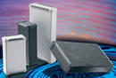 Miniature Extruded Aluminum Enclosures have sealed end panels.