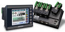 Combination HMI and PLC provides customizable I/O.
