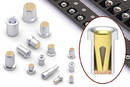Open Bottom PCB Receptacles feature organic fibre plugs.