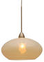 Quick Connect Pendant has mouth blown Italian Opaline Glass.