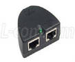 Single-Port PoE Midspan/Injector uses shielded RJ-45 jacks.