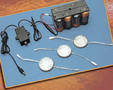 Battery Powered LED Light System includes built-in timer.