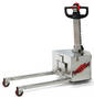 Stainless Steel Tug maneuvers wheeled loads in tight spaces.