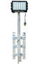 LED Work Light supports scaffold and ladder mounting.