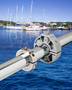 Stanchion Collars come in plastic or polished stainless steel.