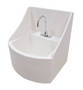 Deep Well Lavatory minimizes splashing outside basin.