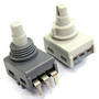 Pushbutton Latching Switch has SPDT ON-ON configuration.