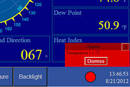 Weather Station offers definable visual and audible alarms.