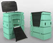 Industrial Outdoor Storage Bin has locking rotomolded lid/door.