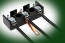 High Current Terminal Blocks accept aluminum and copper wire.