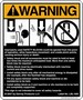 Warning Sign informs users of hazards around safety blocks.