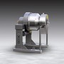 Rotary Batch Mixer blends, heats, cools, and adds liquids.