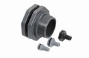 Bulkhead Fittings connect pipe to plastic or metal tanks.