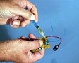 Adhesive gels within 45 sec and is cured within 5 minutes.