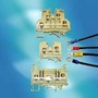 Terminal Blocks accept wires with crimped-on terminals.