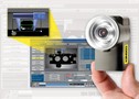 Vision Sensor verifies height, width, and diameter of parts.