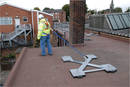 Deadweight Anchor System offers rooftop fall protection.