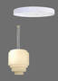Custom Fabric Lighting Pendant measures 72 in. wide.