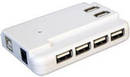 USB 2.0 Hub features 10 ports with power supply.