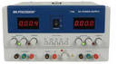 Triple Output DC Power Supply measures 5.7 x 10.5 x 15 in.