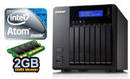 NAS supports eight 2.5 in. HDD/SSDs for storage up to 4 TB.
