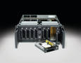 Chassis allows for mounting 8 SAS or SATA II hard drives.