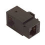 Right Angle Keystone Coupler meets Category 5E standards.