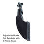 Adjustable Guide Rail Brackets has 4-prong knob.