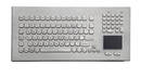 Stainless Steel Industrial Keyboard has integrated touchpad.
