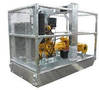 Pipeline Pump has galvanized fuel tank and protection cage.
