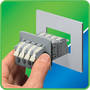 Panel Feedthrough Terminal Block is rated at 300 V/40 A.