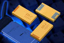 High Capacitance Tantalum Capacitors have low profile design.