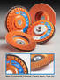 Flap Discs feature trimmable, flexible plastic back plate.