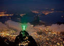 
Signal for Sustainability: Christ the Redeemer Statue Basking in Green Light for the Rio+20 Conference
