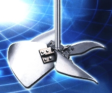 Impeller features bolted construction.