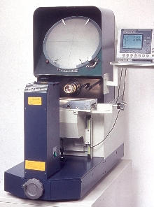 Optical Comparator transfers data to PC for analysis.