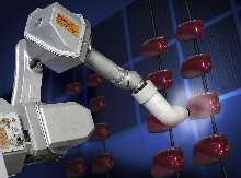 Robot is suited for spray coating applications.