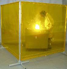 Screens provide portable welding protection.