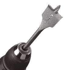 Spade Bits feature threaded tip.