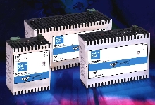 DC Power Supplies generate high power in DIN rail package.