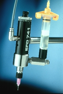 Adhesive Dispense Valve makes precise deposits.