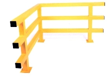 Safety Railings help prevent industrial traffic accidents.